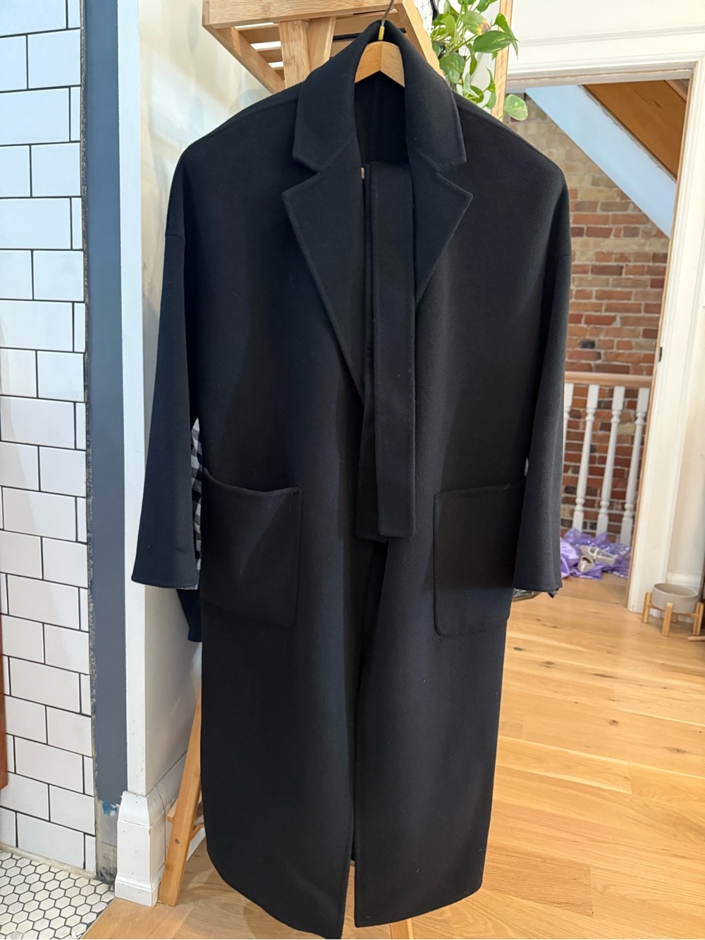 The Curated - The Boyfriend Coat - Black / Size Small - Picture 11 of 16